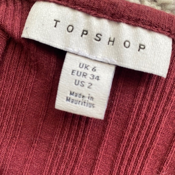 Topshop Burgundy Tank Top‎ - Picture 9 of 9